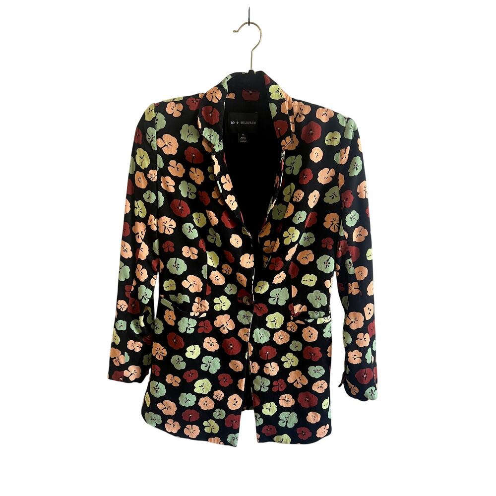 BP. + Wildfang Floral One-Button Blazer XS